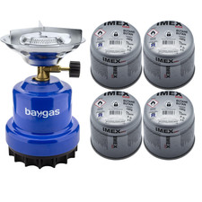 Gaskocher inkl. 4x 190g Metall  Campingkocher Butan Gaskartuschen Outdoor Kocher