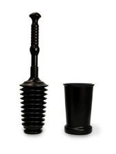 MP500-3TB Heavy Duty Bathroom Toilet Plunger Kit with Tall Bucket Caddy