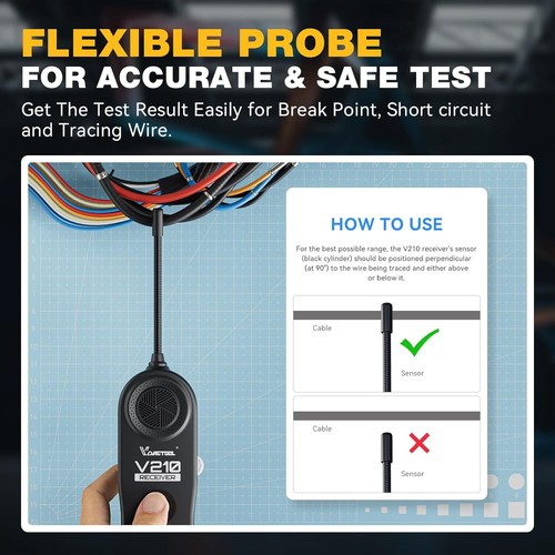 Automotive Short Open Finder Circuit Tester DC 6-42V Car Wire Tracer Tool V210 - Picture 6 of 9
