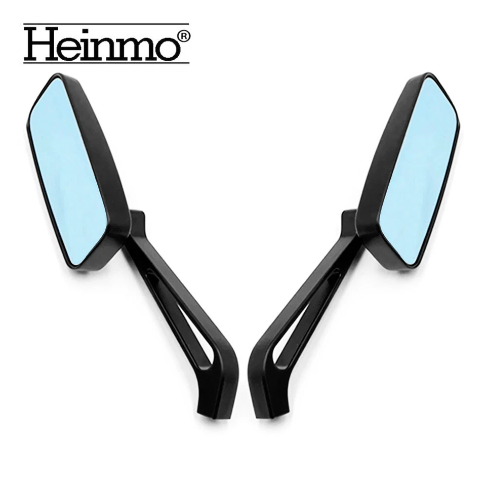 Rectangle Motorcycle Rear View Side Mirrors Universal For Suzuki - Imagem 4 de 4