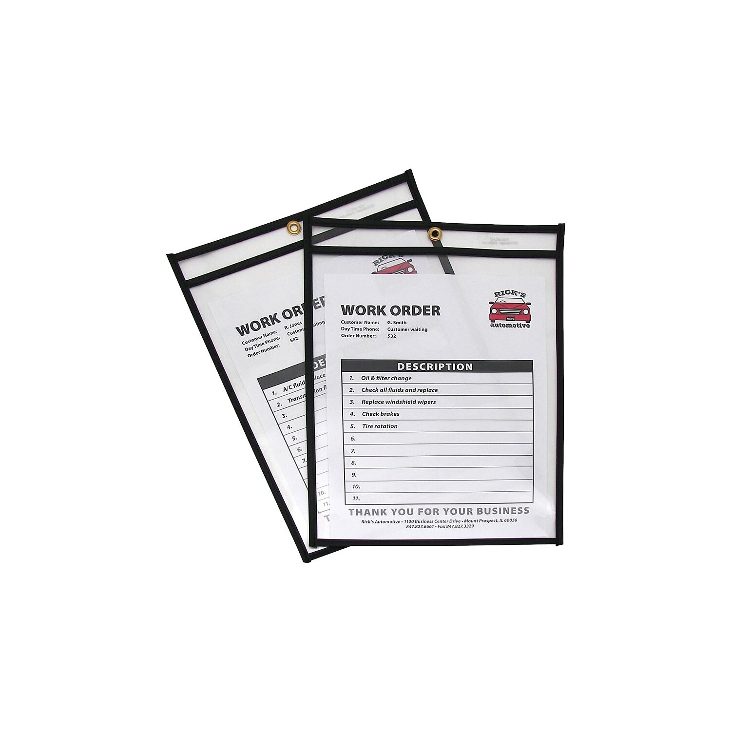 CLine Shop Ticket Holders Stitched Both Sides Clear 75" 9 x 12 25/BX