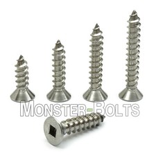  8 Stainless Steel Square Flat Head Self-Tapping Type A Sheet Metal Screws 18-8