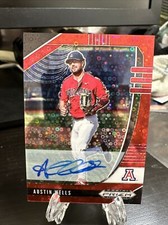 2020 PRIZM DRAFT POWER SURGE AUTO RED DONUT CIRCLES AUSTIN WELLS /99 #PDP-176
