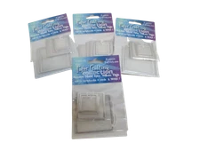 METAL EDGE TAGS WHITE VELLUM SQUARES -- 4 PACKAGES