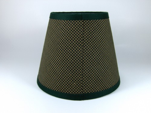 Country Primitive Green Mini Check Homespun Fabric Lampshade Lamp Shade - Picture 13 of 16