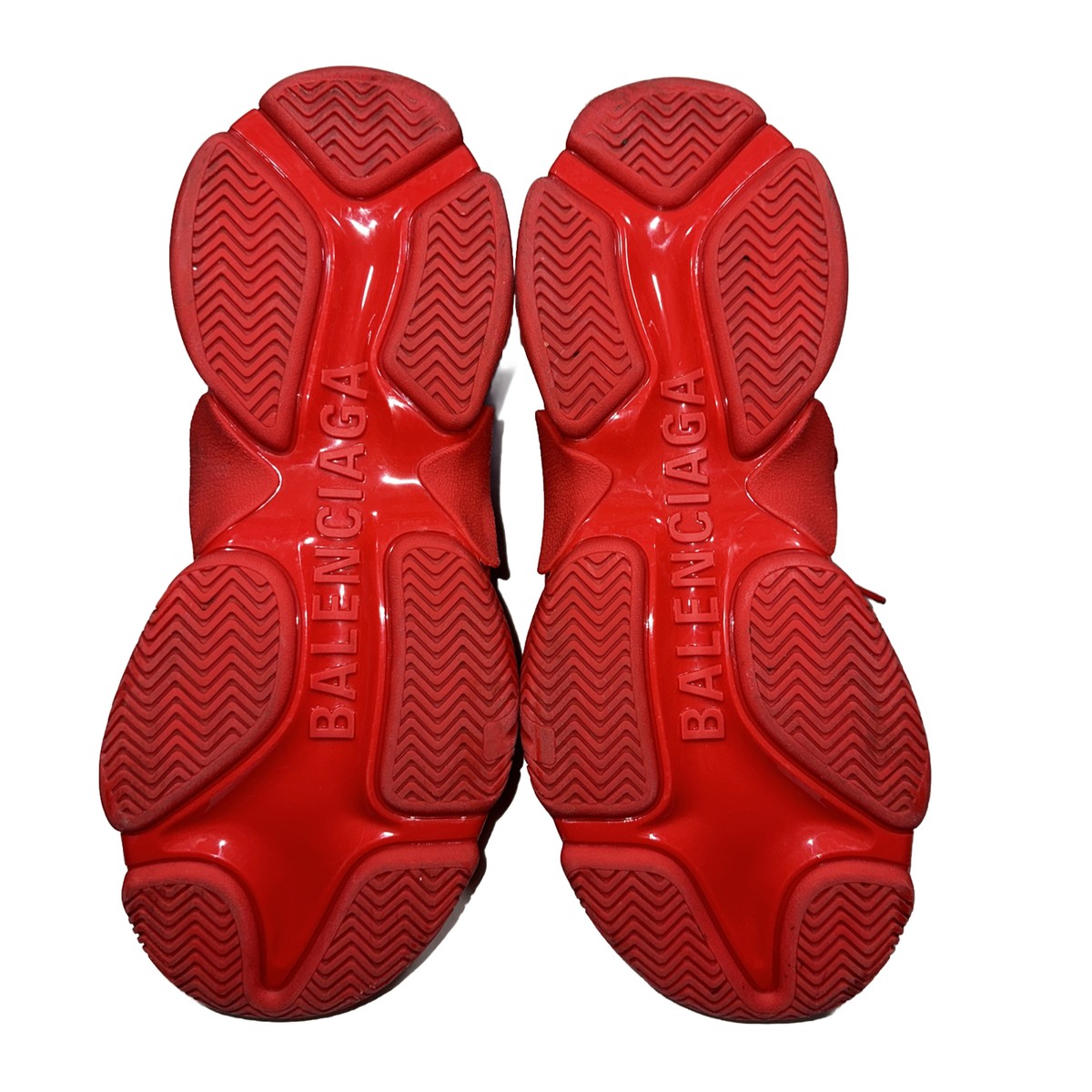Size 11 - Balenciaga Triple S Sneaker Allover Logo - Red for sale