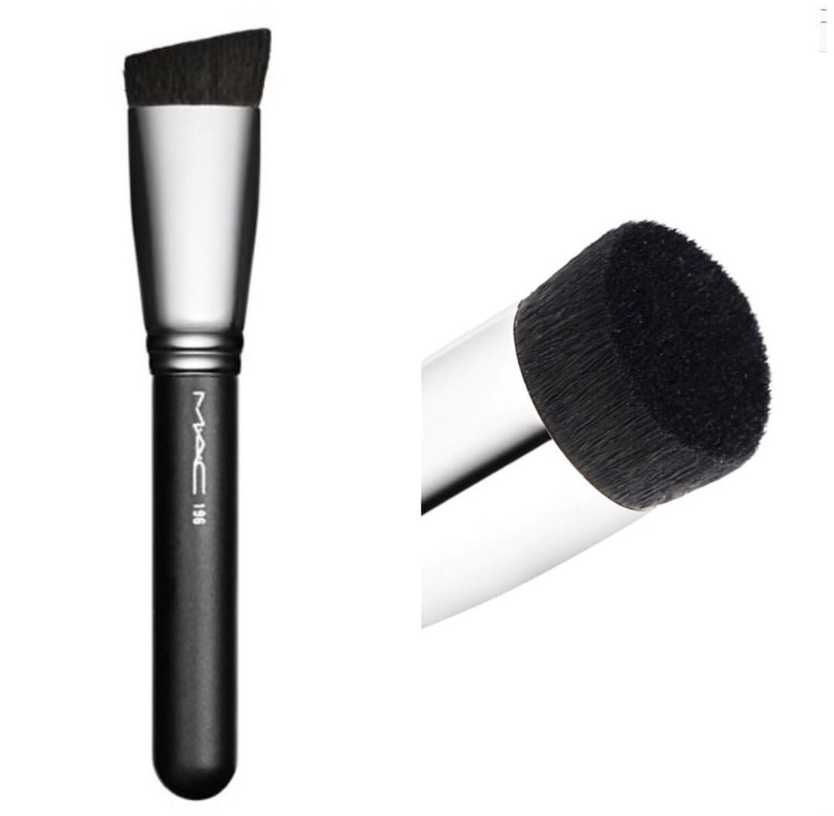 MAC 196 Slanted Flat Top Foundation Brush Authentic Brand New