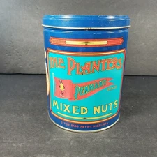 Vintage 1989 Planters Peanuts Limited Edition Mixed Nuts Tin Can-14 oz