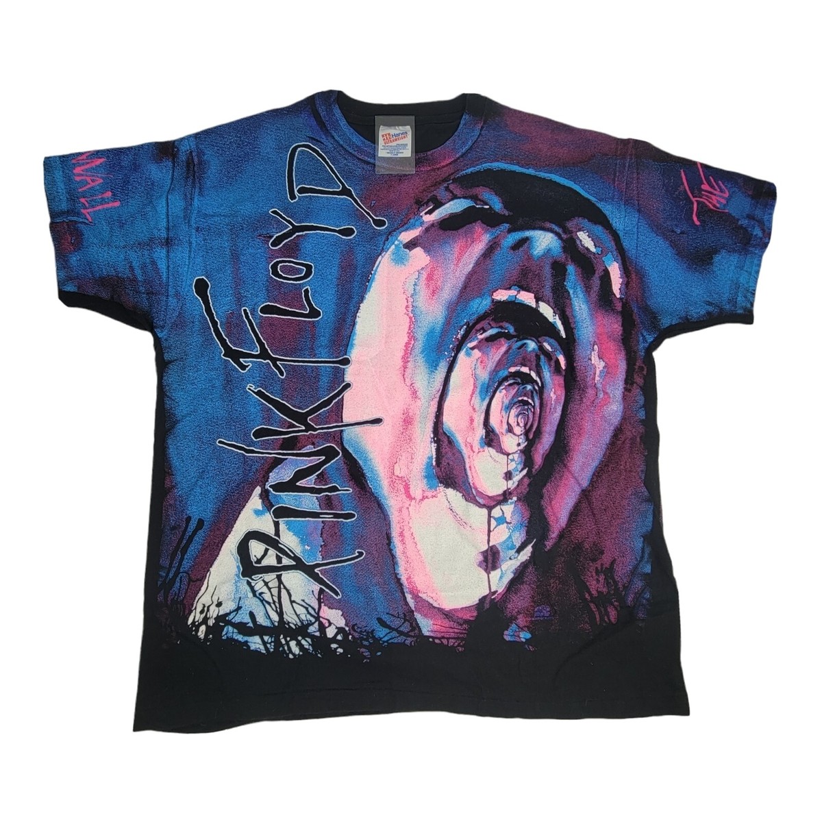 Tシャツ・カットソー IONSEOUL Floyd vintage printed sweatshirt VTG Pink Floyd the wall all over print shirt AOP single