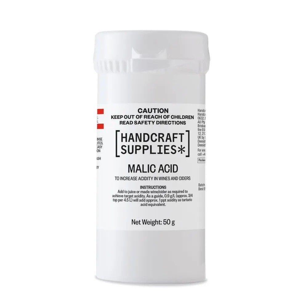 HS Malic Acid 50g Tub for Wine Cider Making Home Brew
