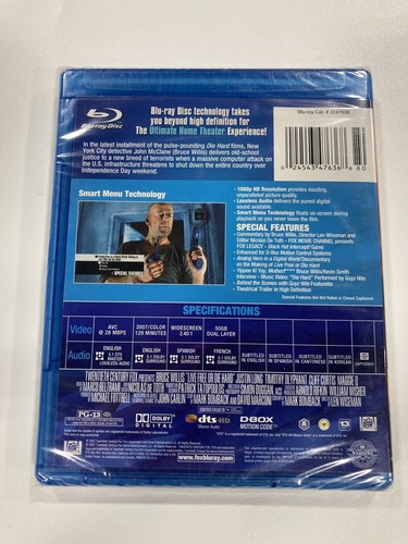 Live Free or Die Hard (BluRay Movie) Bruce Willis NEW Factory Sealed - Picture 4 of 4