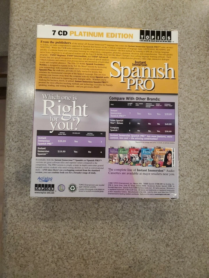 Vintage Software Lot of 5 Packages -Spanish, Website, Landscape, CD Labeling, 3D - Image 3 of 4