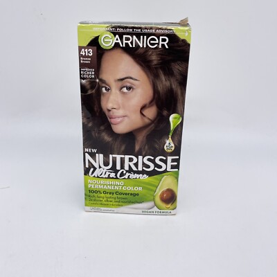 Garnier Nutrisse Nourishing Hair Color Creme, 413 Bronze Brown - New