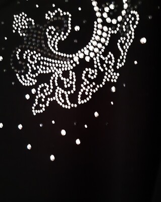 Shirt * Kurzarm * 44 / 46 * schwarz * Nieten * Magna