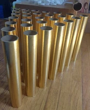 mailing tubes 2" x 12" gold (quantity 29)