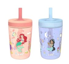 Zak Designs Disney Princess Kelso Toddler Cups for Travel or Home, 15 Oz 2-Pack