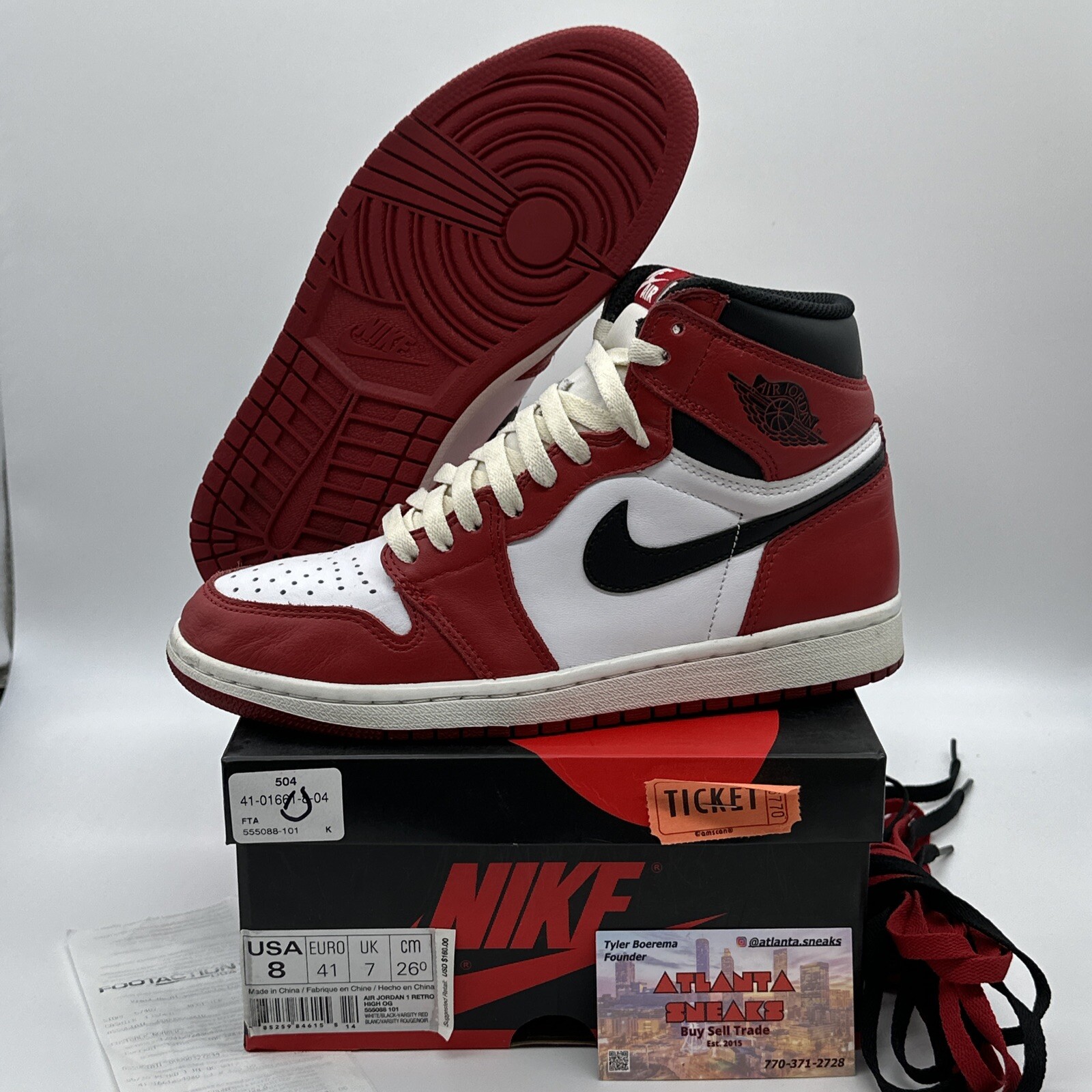 Size 8 - Jordan 1 Retro OG High Chicago for sale online | eBay