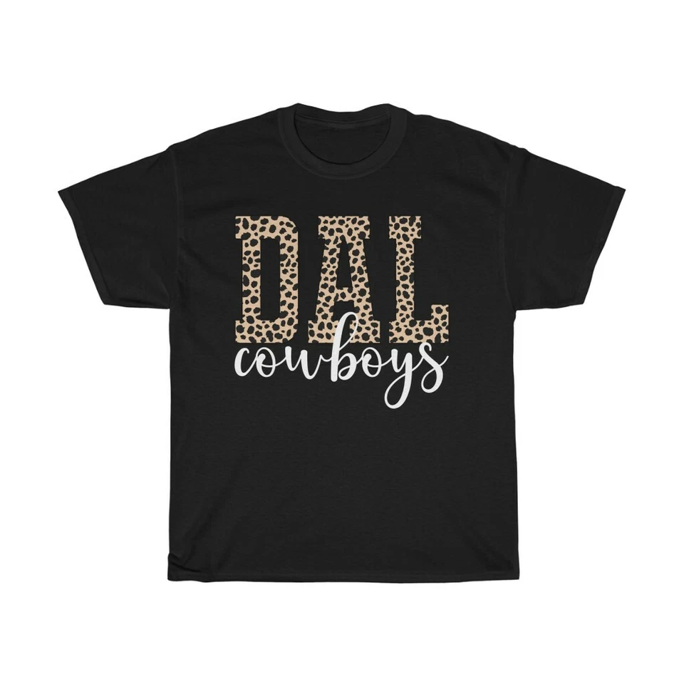 Dallas Cowboys Women Leopard Shirt NFL Cowboys Football Women Tee