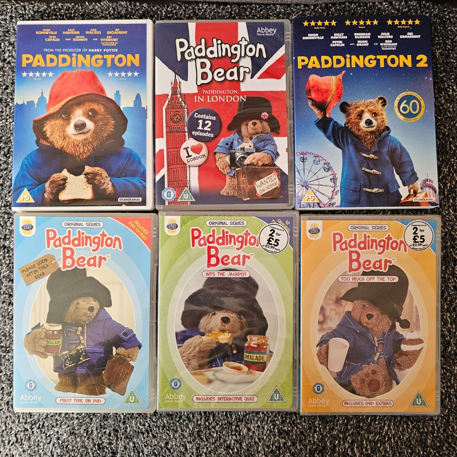 Paddington Bear 1 & 2 Film, Too Much Off the Top, Jackpot, Collection & More DVD