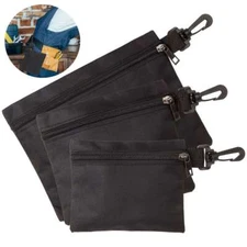 Portable Clip on Tool Pouch Zipper Bag, Small Tool Bag, Multipurpose Storage Bag
