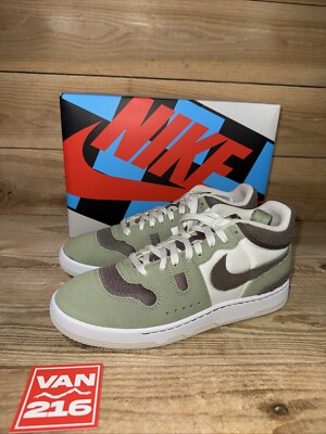NEW SZ 9.5: Men's Nike Attack Oil Green/IronStone-Sail-White Shoes FN0648 300