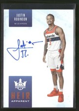 2019-20 Panini Court Kings Justin Robinson Heir Apparent Citrine #/49 Auto