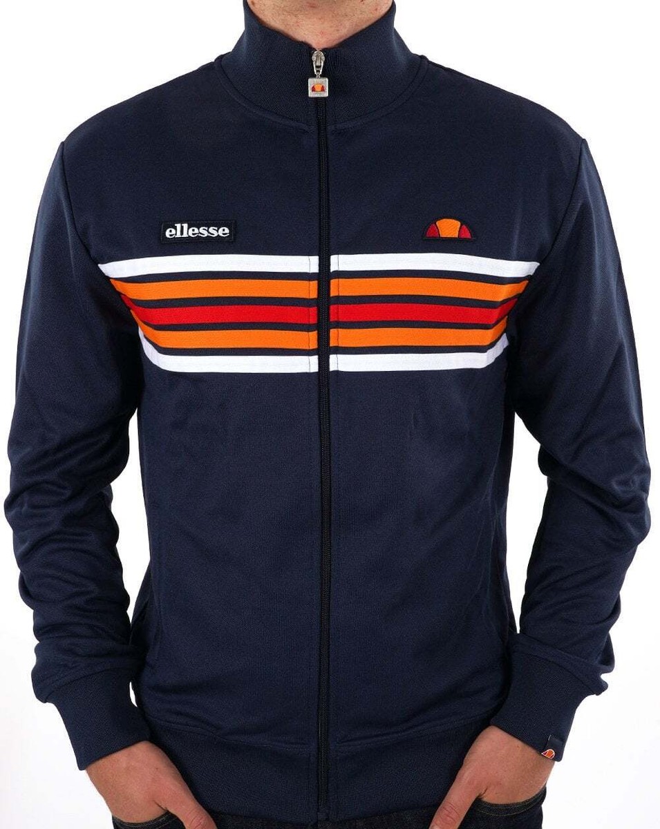 Ellesse Men's Vincenza Elite Trackie Top Navy UK