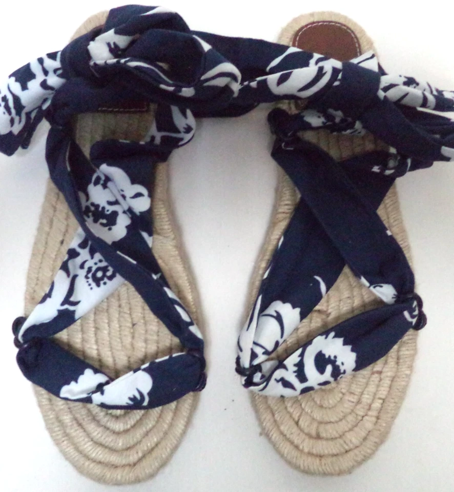 Ralph Lauren Sandalias de Plataforma Alpargata Envoltura al Tobillo con Cordones Mujeres NUEVAS Talla 10 Foto 2 de 4