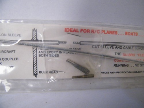 (4) DU-BRO #165 ENGINE CONTROL FLEX-CABLE 20" ASSEMBLY - Picture 8 of 12