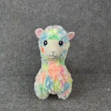 Ty Llama Alpaca Plush Tye Dye Rainbow  Cute Stuffed Animal Lola Beanie Boos