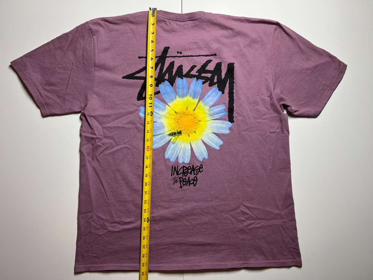 Stüssy Increase The Peace Flower 🌼 Tee (XL) Lilac Rare Color Mint