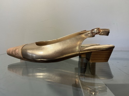 bare traps Sz7 ladies LIMA sling back golden pink shoes. NWOT only tried indoors - Picture 4 of 15