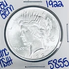 1922 BU UNCIRCULATED SILVER PEACE DOLLAR AUTHENTIC U.S. MINT FREE SHIPPING 5855