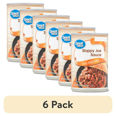 (6 pack) Great Value Sloppy Joe Sauce, 15 oz