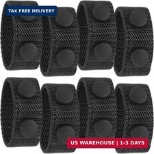 8 Pcs Belt Keepers for Duty Belt 2-1/4 Wide with Double Snaps Nylon Tactical Loo