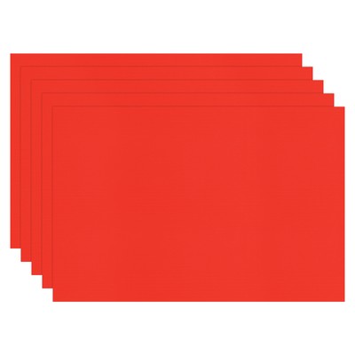 5Pcs 3mm Corrugated Plastic Sheets, 12 x 18 Inch Corrugated Poster Board Red