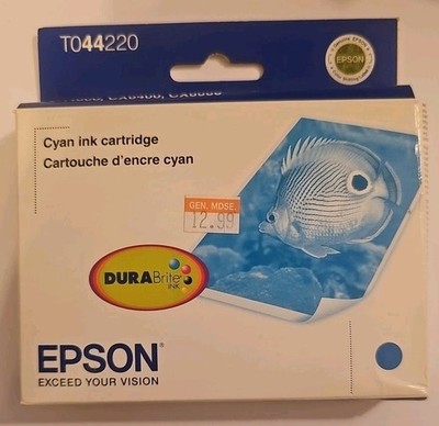 Epson Cyan Ink Cartridge T044220 Genuine BRAND NEW FACTORY SEALED EXP 04/2011