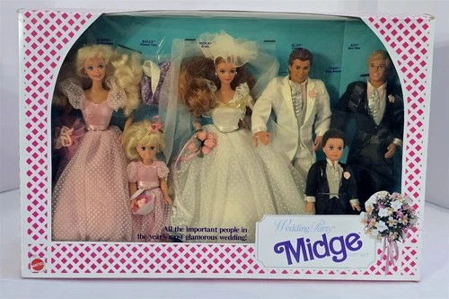 X-951 VINTAGE 1990'S MATTEL BARBIE MIDGE WEDDING PARTY - FACTORY SEALED