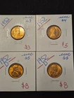 4 Beautiful Uncirculated ++ 1952 /D Lincoln Wheat Pennies