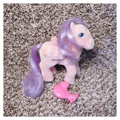 #ad Vintage G1 My Little Pony NORTH STAR So Soft Flocked Pegasus 1985 *ISSUESSTAIN* $24.87
