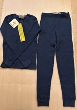 Hanna Andersson 100 Cotton Waffle Weave Dark Blue Kids Pajama US 6-7 120cm NEW