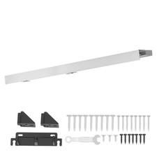 Uimoso 4 ft Aluminum Alloy Bypass Sliding Door Hardware Kit for Closet