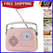Portable Radio AM FM Shortwave Vintage Radio, Great Reception Receiver Blueto...