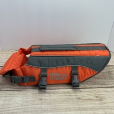 Outward Hound Raise The Woof Orange Dog Life Jacket Size S Small