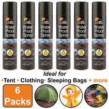 6X Waterproof Spray Fabric Protector 300ml for Clothing Tents Shoes Camping Coat