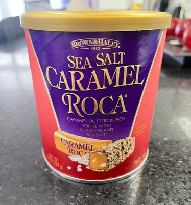 Roca Collection ALMOND SEA SALT CARAMEL ROCA Original Buttercrunch Toffee 10oz
