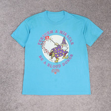 VTG 90s Wizard Blood Drive Tower Records California Large Blue T-Shirt