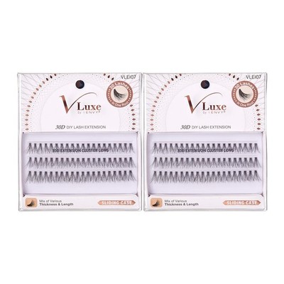 2 Pack 30D Fishtail False Eyelashes Soft Fluffy Multi Dimensional Lash Extens...