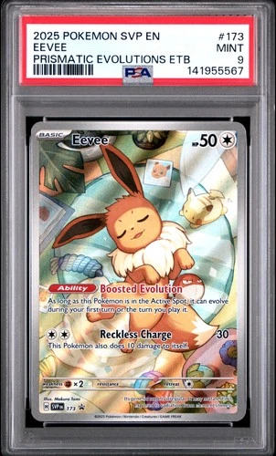 2025 POKEMON PRISMATIC EVOLUTIONS ELITE TRAINER BOX #173 EEVEE PSA 9