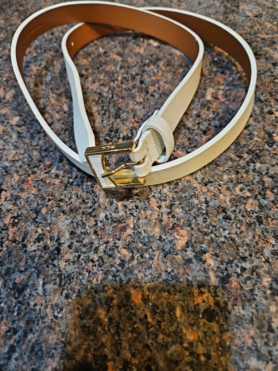 Lauren Ralph Lauren Leather White Belts for Women for sale  display picture 3